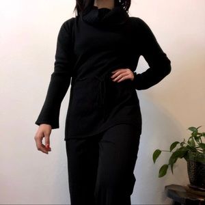 Black Tie Cowl Neck Sweater (nwt)